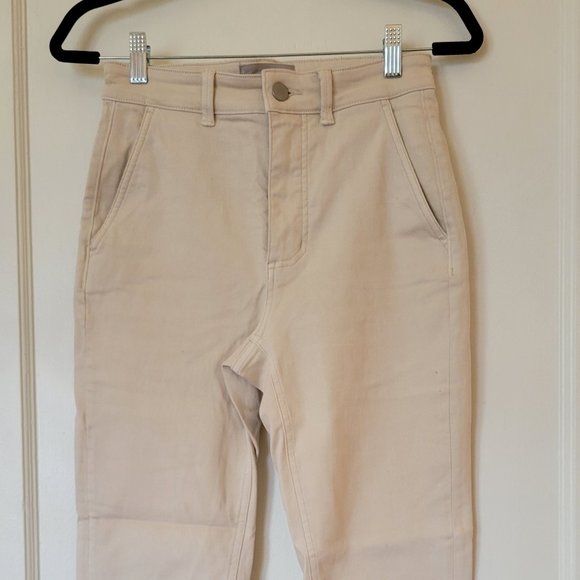 Everlane Slim Leg Crop Pant, High Waist, Sandstone, Sz. 2 - Picture 3 of 7